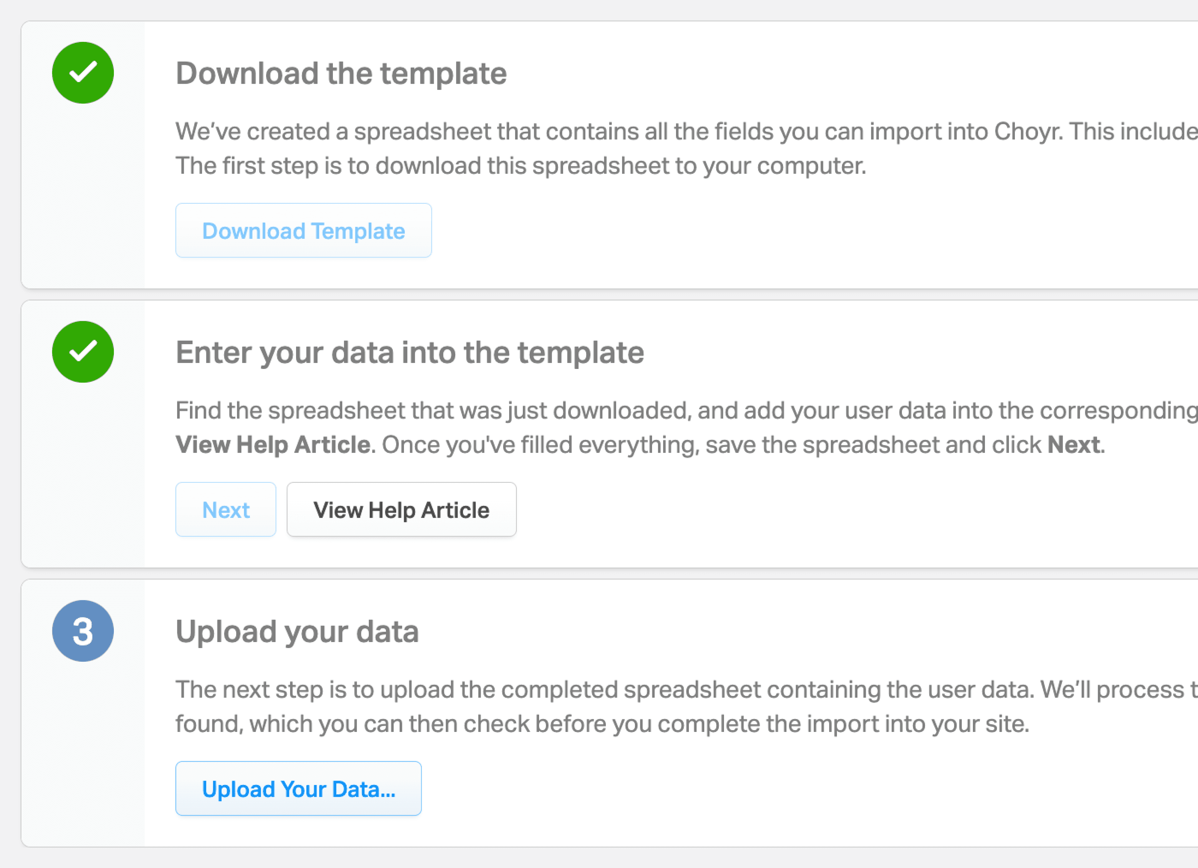 Import members and their data